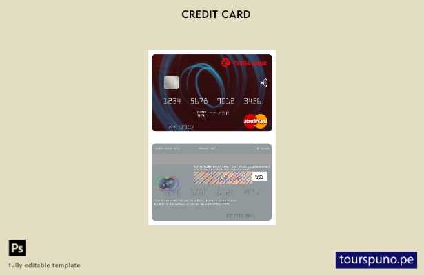 lista para imprimir plantilla de mastercard de Japan Chiba Bank